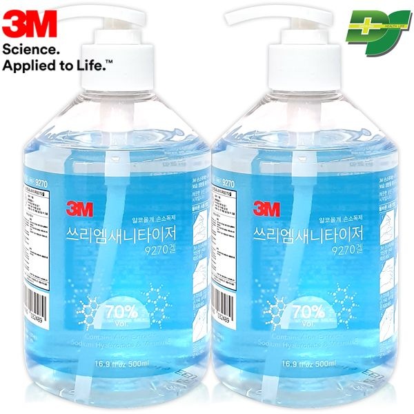 3M 손소독제 에탄올 70% 새니타이저 겔 9270 500ml X2개