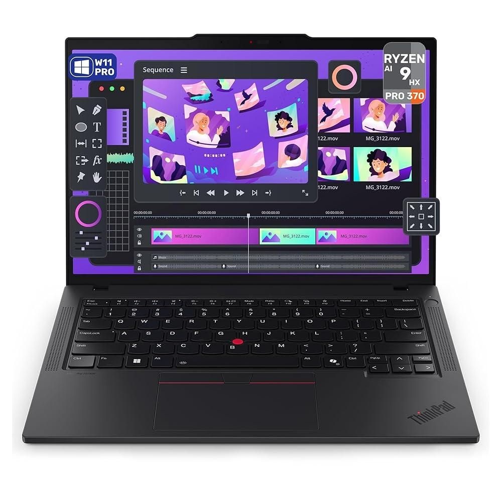 [해외] Lenovo 씽크패드 P14s Gen 6 모바일 워크스테이션, AMD Ryzen AI 9 HX PRO-370, 96GB DDR5 RAM, 2TB PCIe SSD, 14인치 WUXGA 1920x1200 IPS 디