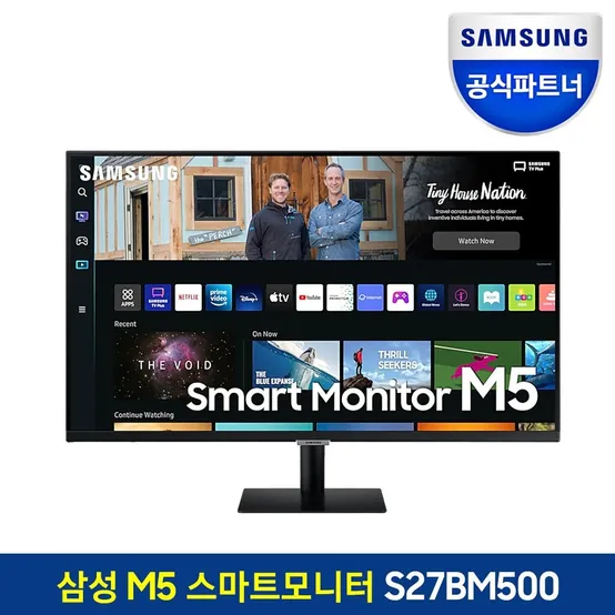 삼성전자 스마트모니터 M5 S27BM500 미러링 크롬캐스팅 넷플릭스 , 유튜브지원 IOT/스마트띵