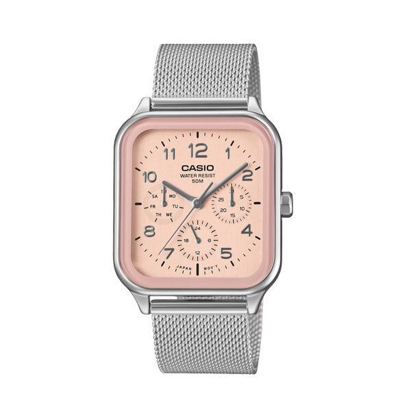 카시오 메탈 손목 시계 스퀘어 멀티펑션 MTP-M306M-4A