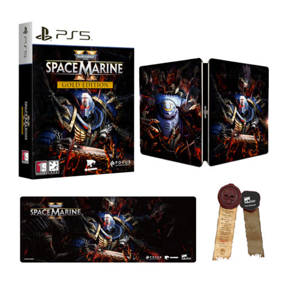 플레이스테이션 PS5 워해머 40,000 스페이스 마린2 골드 에디션 한정판 (예약특전 엽서 6종 증정)