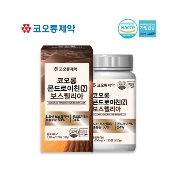 코오롱제약 콘드로이친N보스웰리아 1000mgx120정 238119