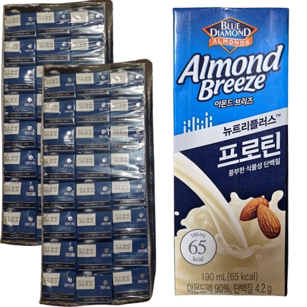 아몬드브리즈 프로틴 뉴트리플러스 190ml 48팩 단백질 두유 (Lkn)