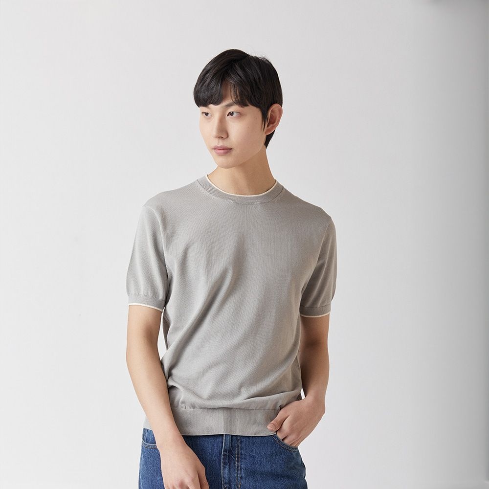 울트라파인 실켓 라운드니트 그레이_안티필링