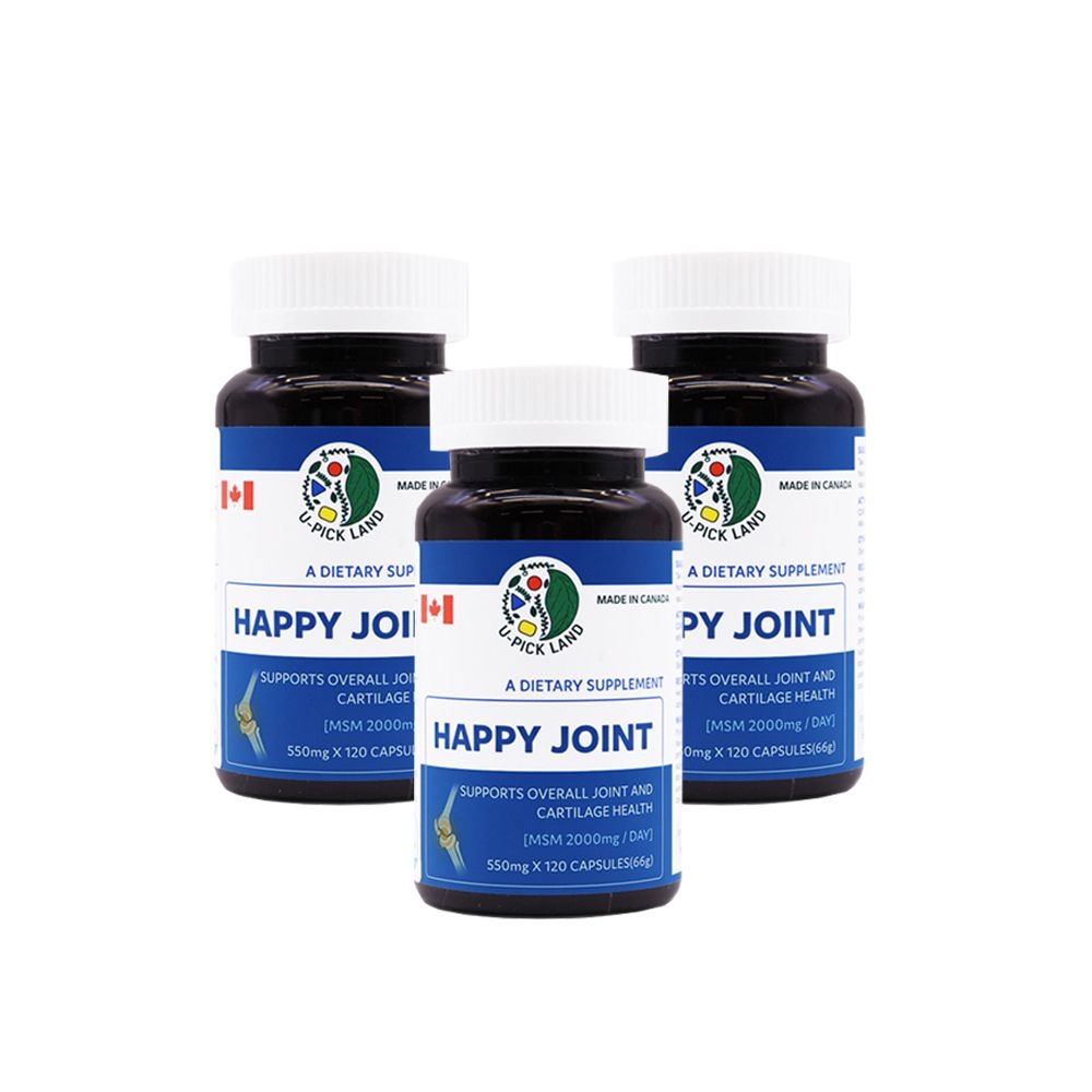 해피조인트 관절엔 콘드로이친 1200mg 저분자 상어연골 c6s MSM 캐나다 직수입 가루 알약 정 120캡슐 3개
