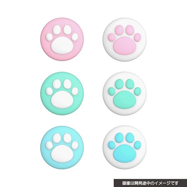 CYBER [해외] 사이버 가젯 CY-NSJCASCNP-PA [SWITCH Joy-Con용 아날로그 스틱 커버 네코냥 플러스 파스텔] 168160