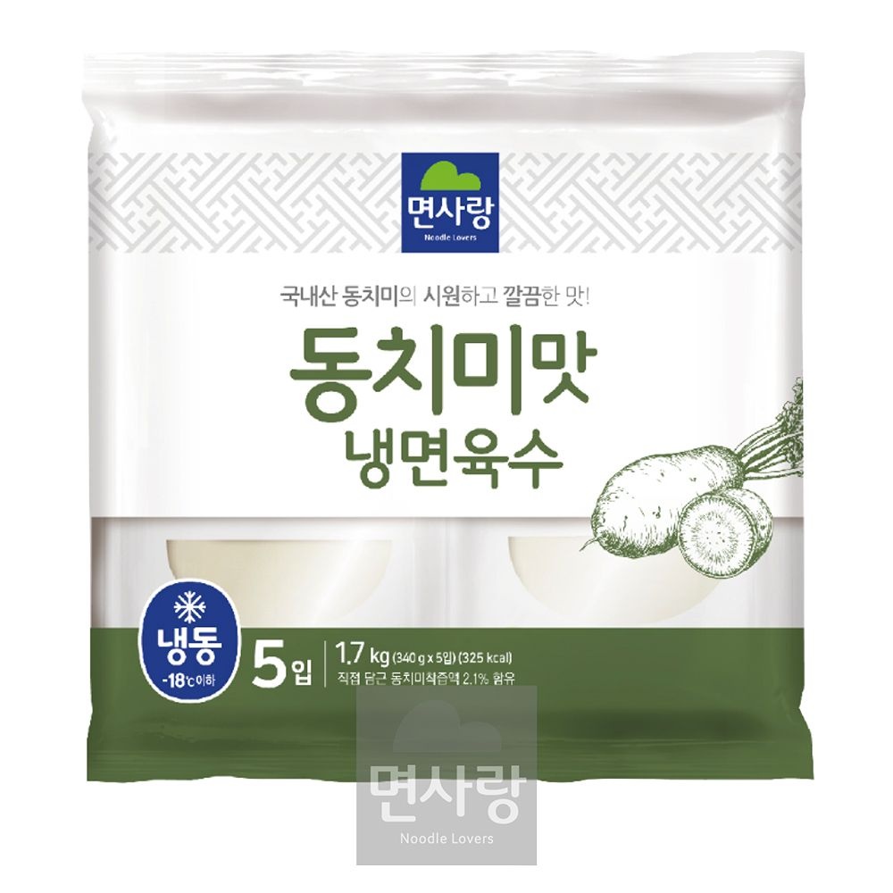 [오늘출발] 면사랑 동치미맛 냉면육수 340g 5개입