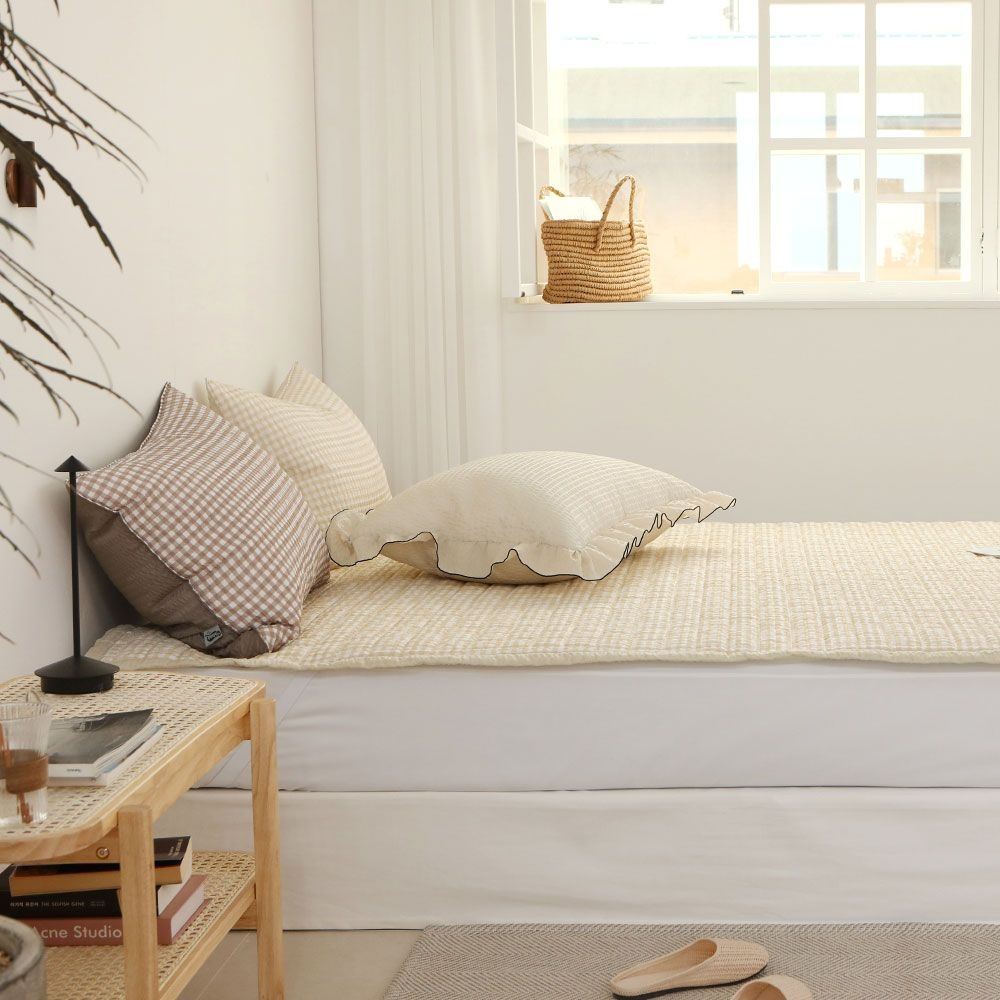 이블랑 뉴썸머 리플 시어서커 여름 침대고정패드 싱글 퀸