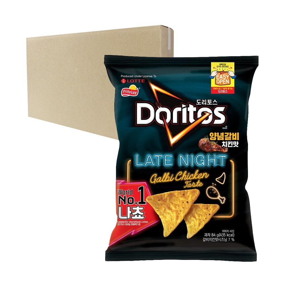 롯데 도리토스 양념갈비 치킨맛 84g 12개입 한박스 대용량 맥주안주