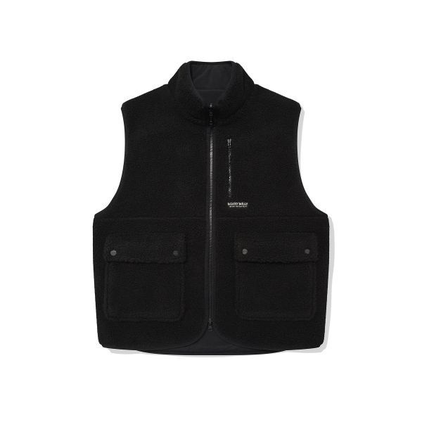 와키윌리 WACKY WILLY 리버시블 플리스 베스트 블랙 WA2503JK15BK 101519