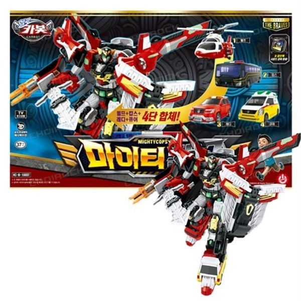 [보리보리]초이락 헬로카봇 전설의용사 마이티캅스 4단 합체 로봇