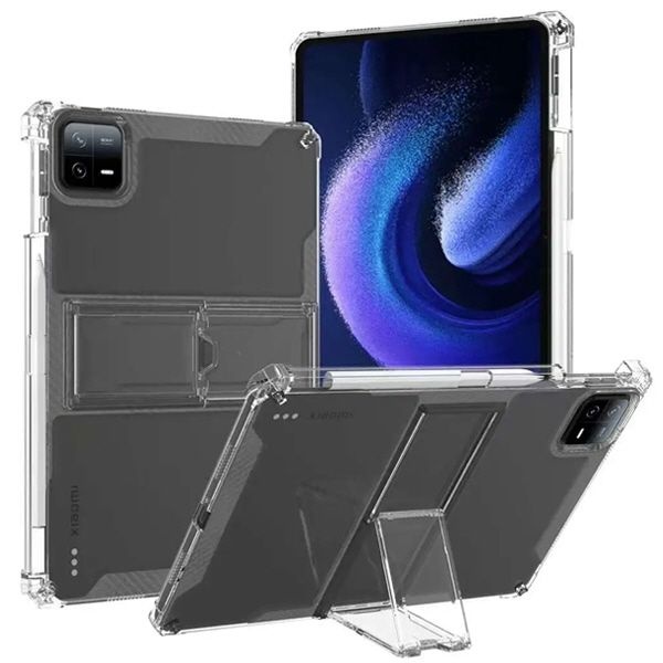 수나르 샤오미 미패드6 6프로 6맥스 심플 펜슬수납 거치대 투명 태블릿 케이스