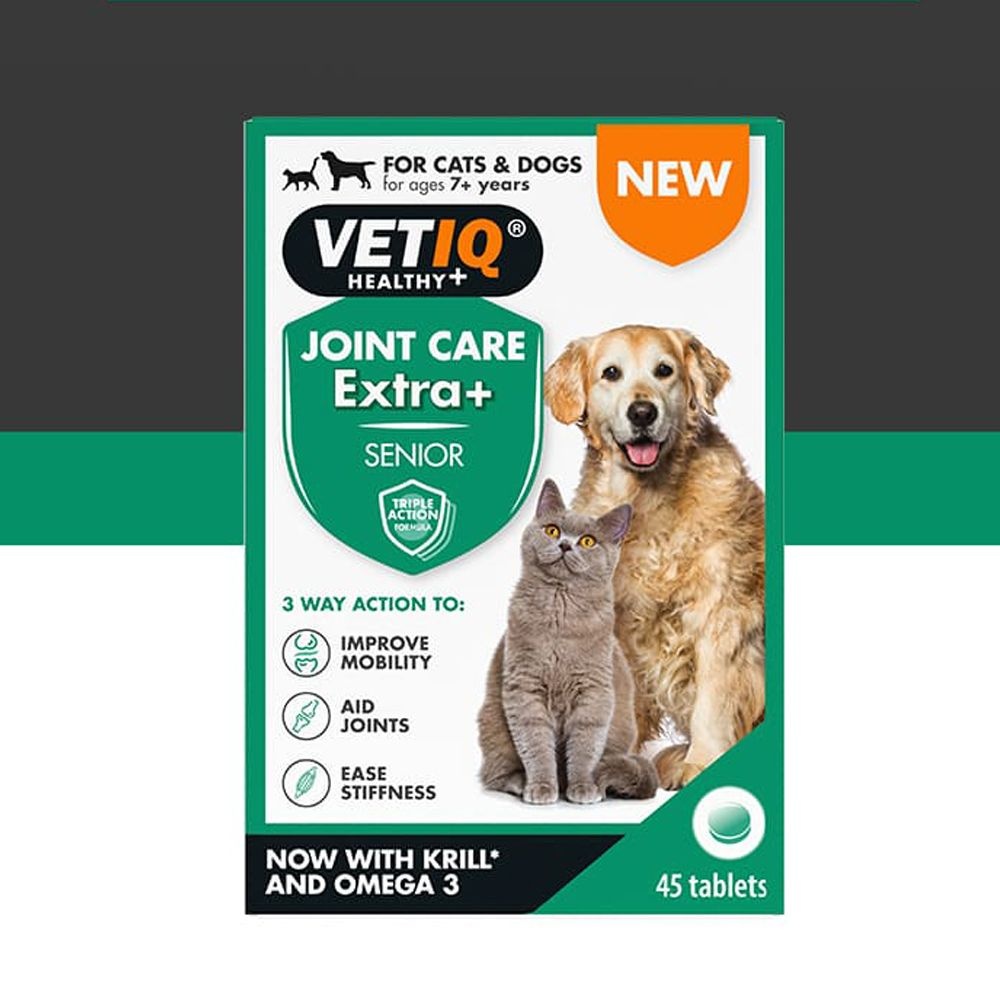 상품상세참조 VETIQ 벳 아이큐 7세이상 시니어 강아지 고양이 조인트 케어 관절 영양제 45정