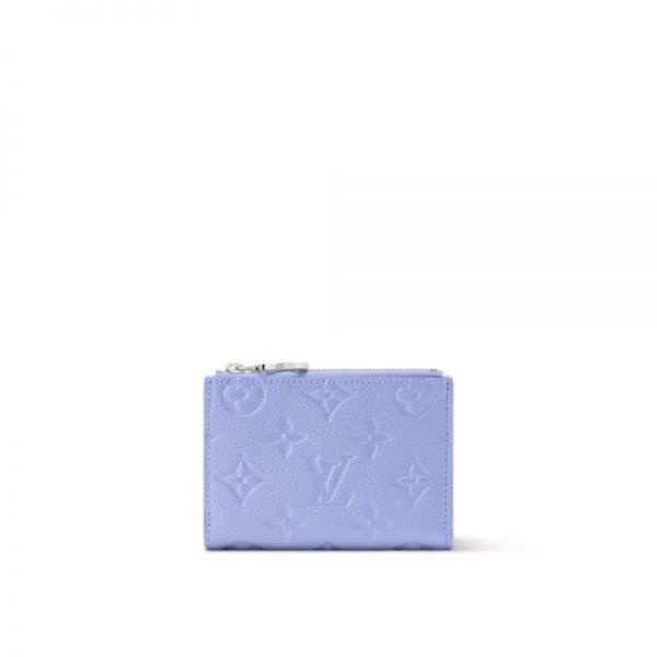 Louis Vuitton [해외] 루이비통 「영국 백화점 최신상」 루이비통 리사 지갑 모노그램 앙프렝뜨 가죽 블루 프로스트 M26518 국내 A/S 가능 한정 수