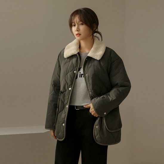 [66-110] 라즈 4온스 퀼팅 덤블 카라 점퍼