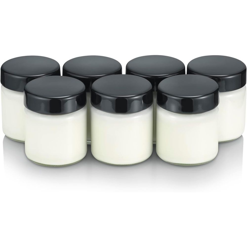 [해외] 세버린 요거트 메이커 요구르트 제조기용 교체 용기 블랙 150ml 7개 세트 SEVERIN