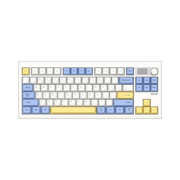 ABKO 유,무선,블루투스 기계식 키보드, 앱코 AS87 텐키리스 조약돌 슈팅스타축화이트
