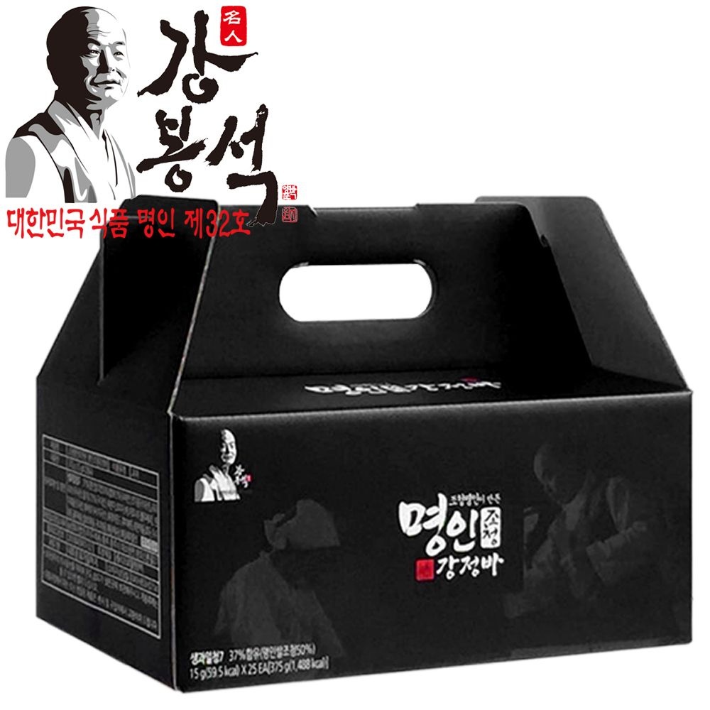 [오늘출발] 강봉석조청 강정바 15gx25개입/한과 명절선물세트/한과 강정 에너지 영양바