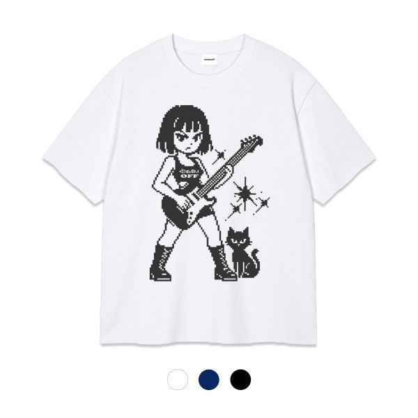 매장정품 랜덤오프 픽스 PixEL 기타 KID 오버핏 티셔츠 (3컬러)