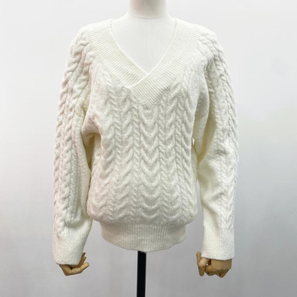 반에이크 반에이크(행사) 꽈배기 양브이넥 니트티셔츠 (ONE COLOR)S VB42KTQ311ZEE 475035