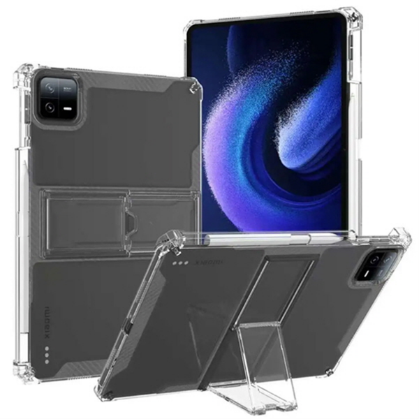 [수나르] 샤오미 미패드6 6프로 6맥스 심플 펜슬수납 거치대 투명 태블릿 케이스