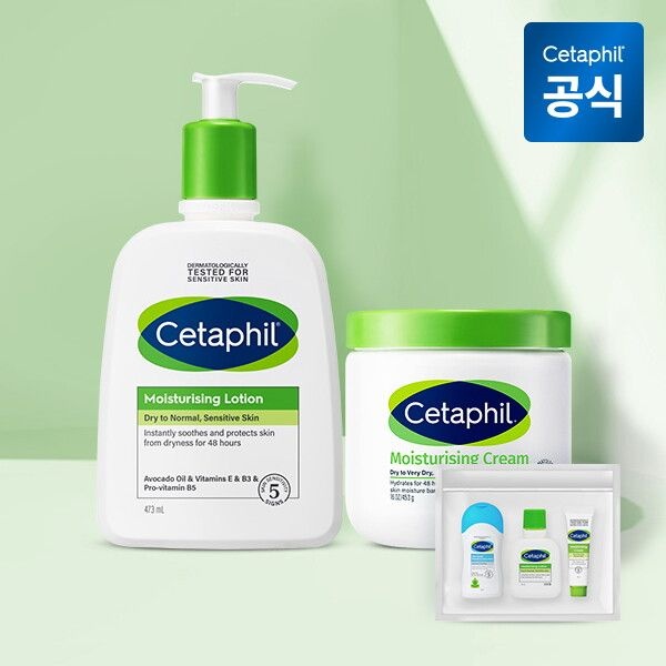 세타필 [세타필] 모이스춰라이징 로션 473ml+크림 453g+여행용 미니 3개
