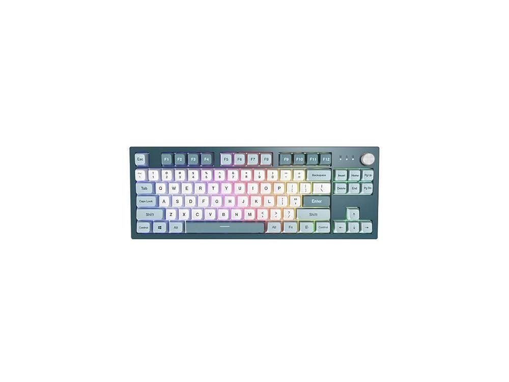 [해외] Montech MKey TKL 기계식 게이밍 키보드: 맞춤형 RGB LED, 프리미엄 MDA 프로파일 PBT 키캡, 핫 스왑 가능 게이트론 G 레드