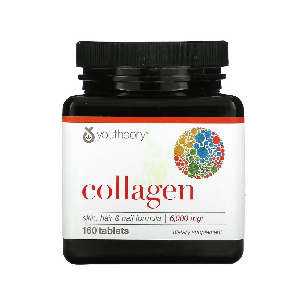 [해외] Youtheory 유씨어리 하이드롤라이즈드 콜라겐 1000mg 비타민C 90mg 160정
