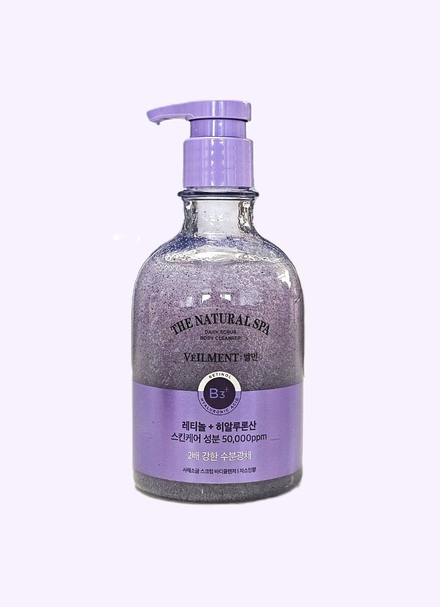 온더바디 벨먼 내추럴 스파 수분광채 사해소금 스크럽 바디워시 400ml 자스민향
