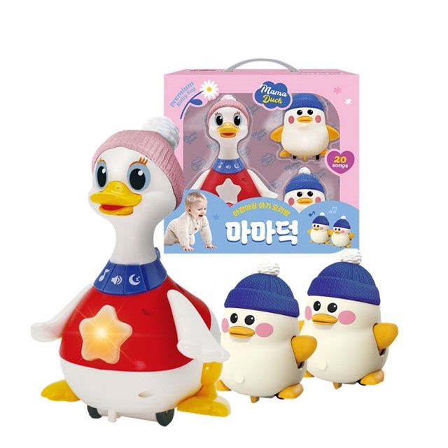 블루래빗 아장아장 아기 오리랑 마마덕 터미타임 돌아기 작동완구 돌선물 축하선물 인형완구 오감발달