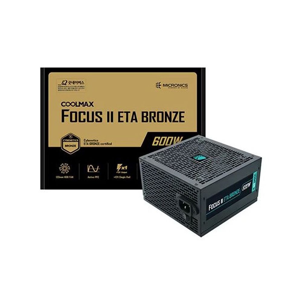 파워 마이크로닉스 COOLMAX FOCUS II 600W ETA BRONZE