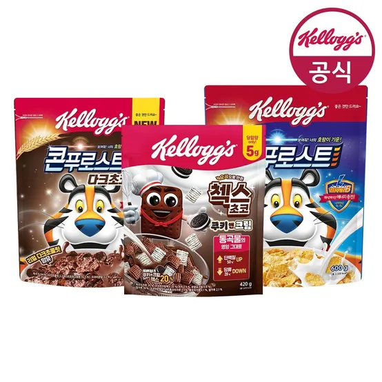 켈로그 시리얼 콘푸로스트600g + 매직팝핑볼400g 2개 BEST 구성 모음