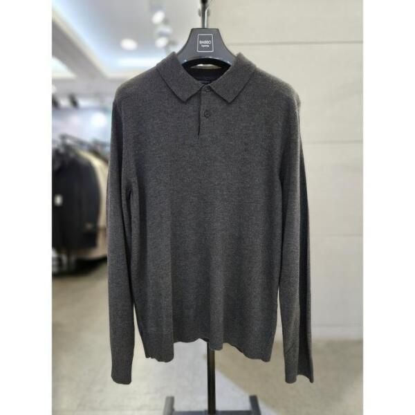 [바쏘(아울렛)] 바쏘옴므 세이브존03 바쏘옴므 24F/W 차콜그레이  블렌드 베이직카라 니트티 WSAGY3WT17ACHA