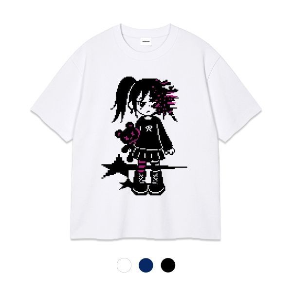 (매장판) 랜덤오프 히든 픽스 PixEL 디지털 에러 KID 오버핏 티셔츠 (3컬러)