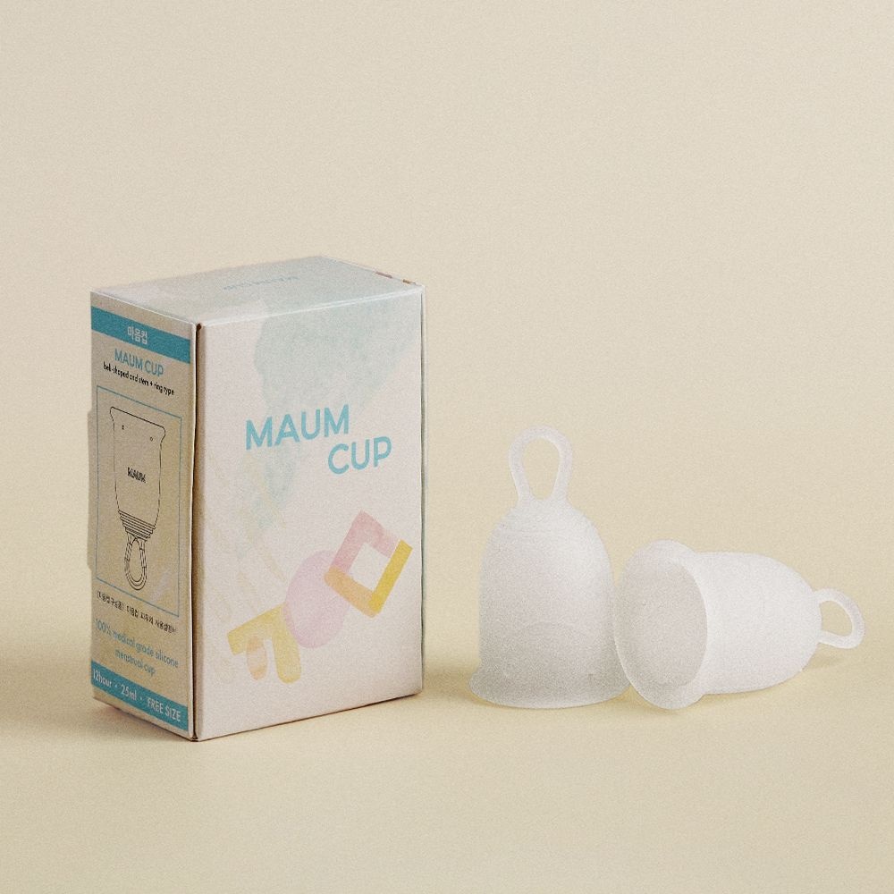 마음컵 생리컵 100% 의료용 실리콘 식약처 허가 수영장 운동 생리대 25ml