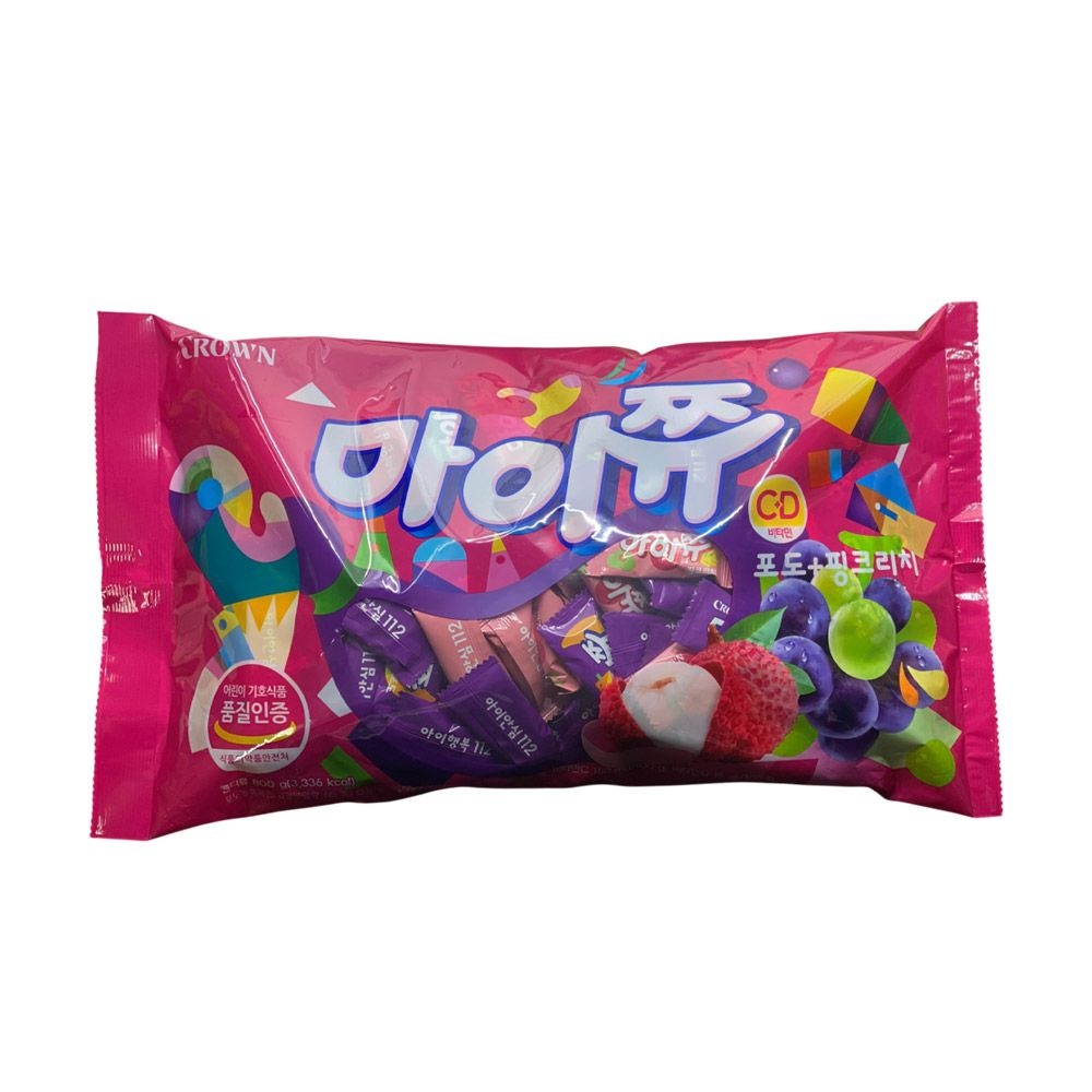 크라운 마이쮸 800g 포도+핑크리치 1개