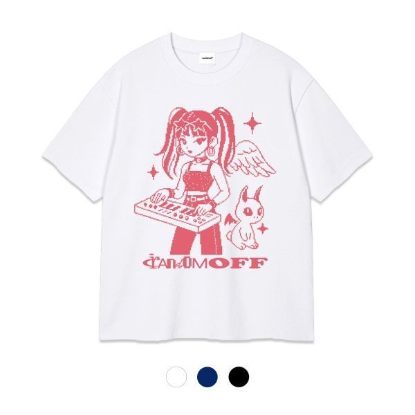 (매장판) 랜덤오프 픽스 PixEL SYNTH KID 오버핏 티셔츠 (3컬러)