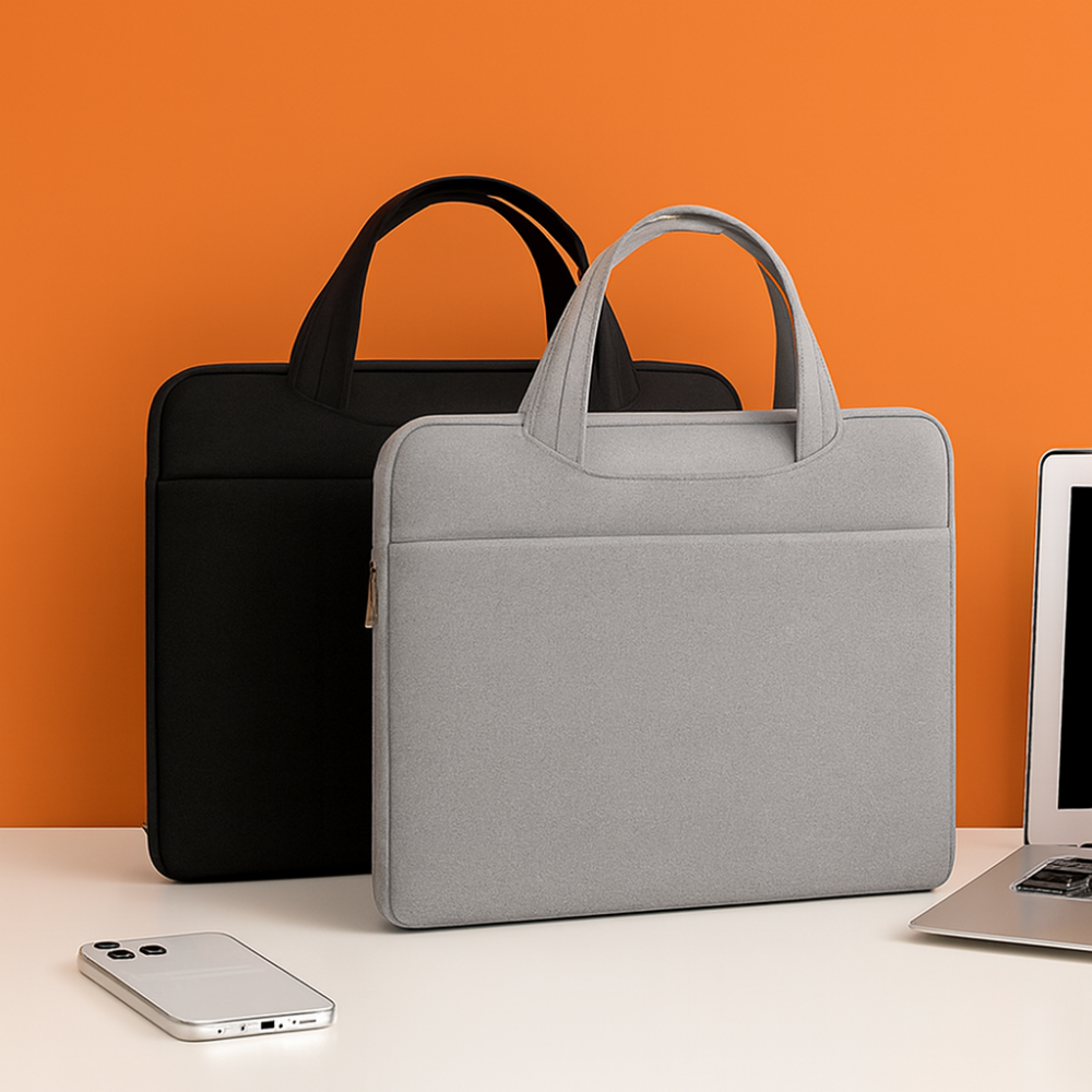 15인치 노트북 가방 파우치 가벼운 경량 250g 안감 극세사 넉넉한 수납 휴대성 캐리어