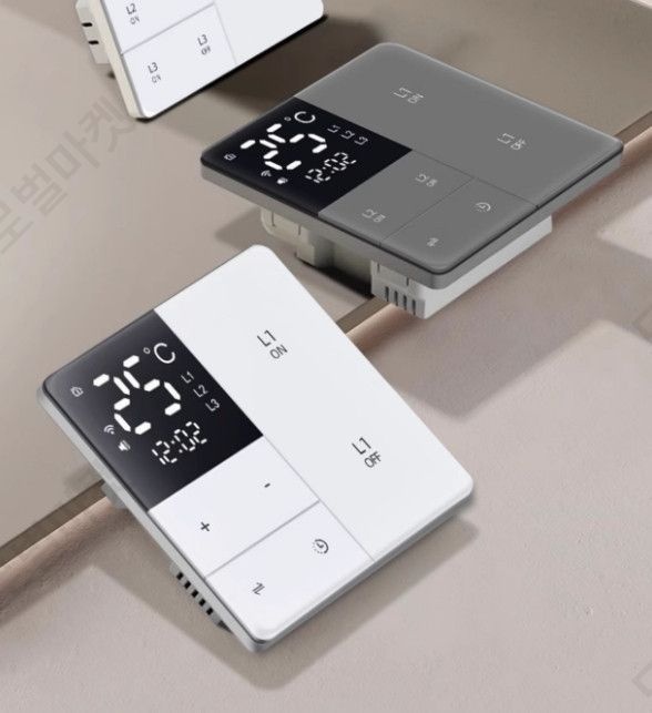 [해외] 유럽형온도조절기 보일러 스위치 난방 원격 무선 스마트 와이파이 원격제어 전등 스위치 자동화 제어 편리한