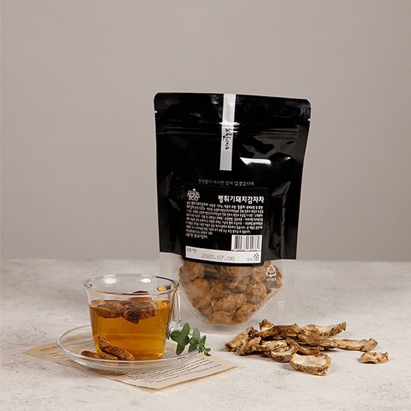 자연맛남 [자연맛남] 전주맛집 디자인농부 전주 구수한 뻥튀기 돼지감자차 1팩(100g)