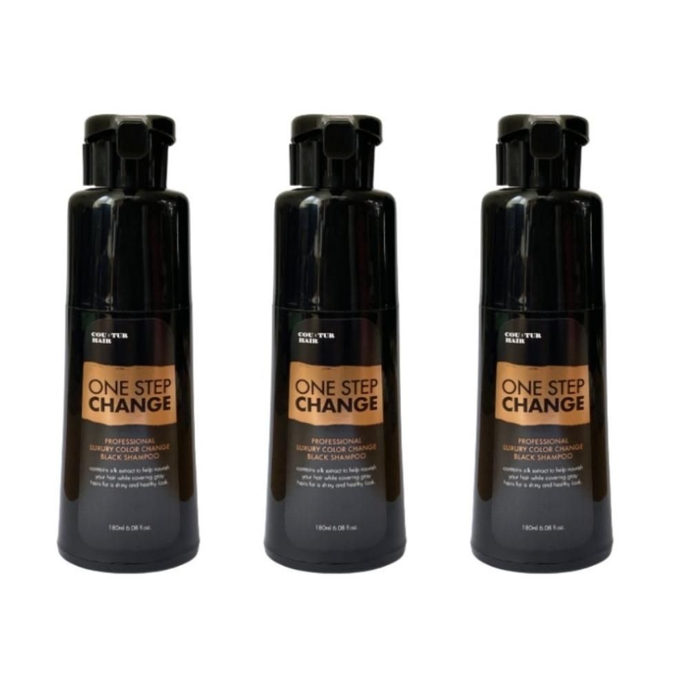 꾸띄르염색샴푸 꾸르띄 새치 염색 샴푸 뀌뜨르 조혜련 꾸띠르 180ml 3개 MJ