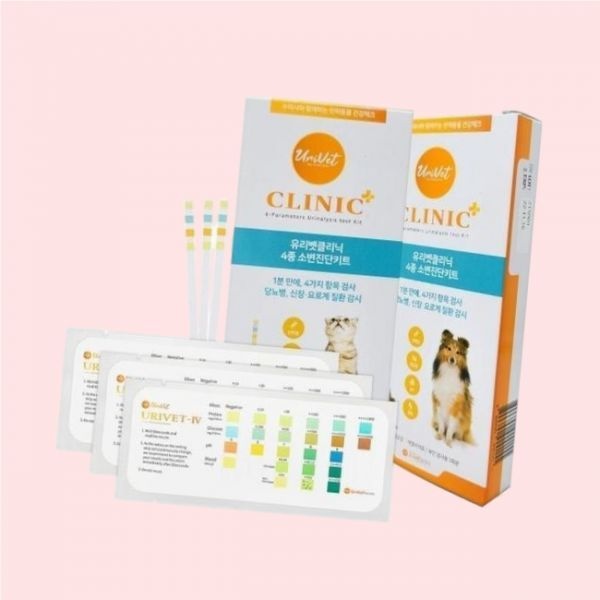 유리벳4U 3회분 강아지 고양이 소변검사키트 4종 4080733