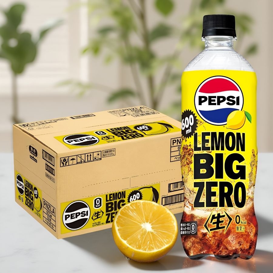 슈퍼마아켓협력사 [해외] 일본 펩시 산토리 생 콜라 빅 제로 레몬 맛 600ml x24팩 탄산 음료