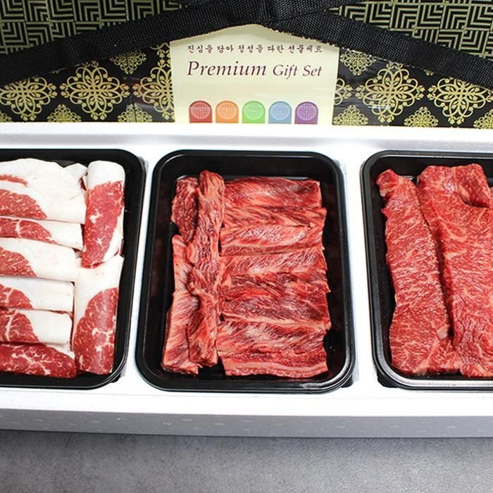 농업회사법인 주식회사 한성미트앤푸드/서울시 서초구 [한성가횡성한우] 횡성한우 원뿔등급 명작세트 5호 600g(채끝 200g,갈비살 200g,차돌박이 200g)