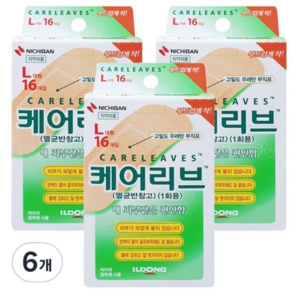 케어리브 일동제약 케어리브 밴드 대형 16개입 6개