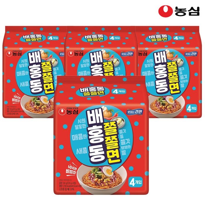 [롯데백화점] 농심 배홍동 쫄쫄면 129g x 16봉 LE1213612159