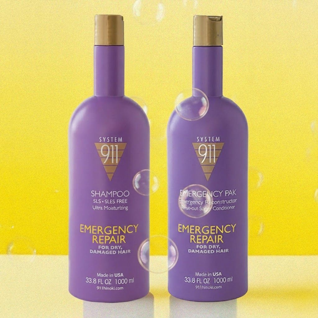 [당일출고] 하야시 시스템 911 샴푸 + 이머전시 팩 1000ml 대용량 세트
