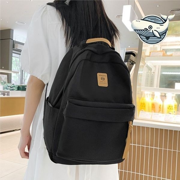 [하프클럽]트렌디한 블랙 백팩 여성 대학생 필수 아이템