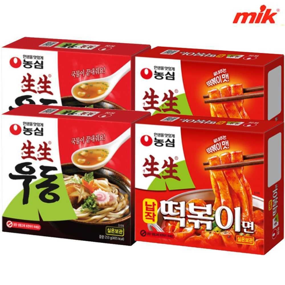 [농심]농심 생생 우동 봉지 253g x 16봉 / 생생 납작 떡볶이면 258g x 16봉 : 롯데ON