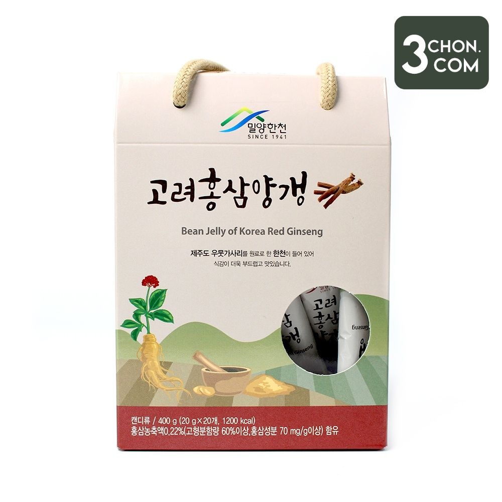 [롯데백화점] 삼촌밥먹자 밀양한천 핑거푸드 미니 고려홍삼 양갱 400g LE1218468054